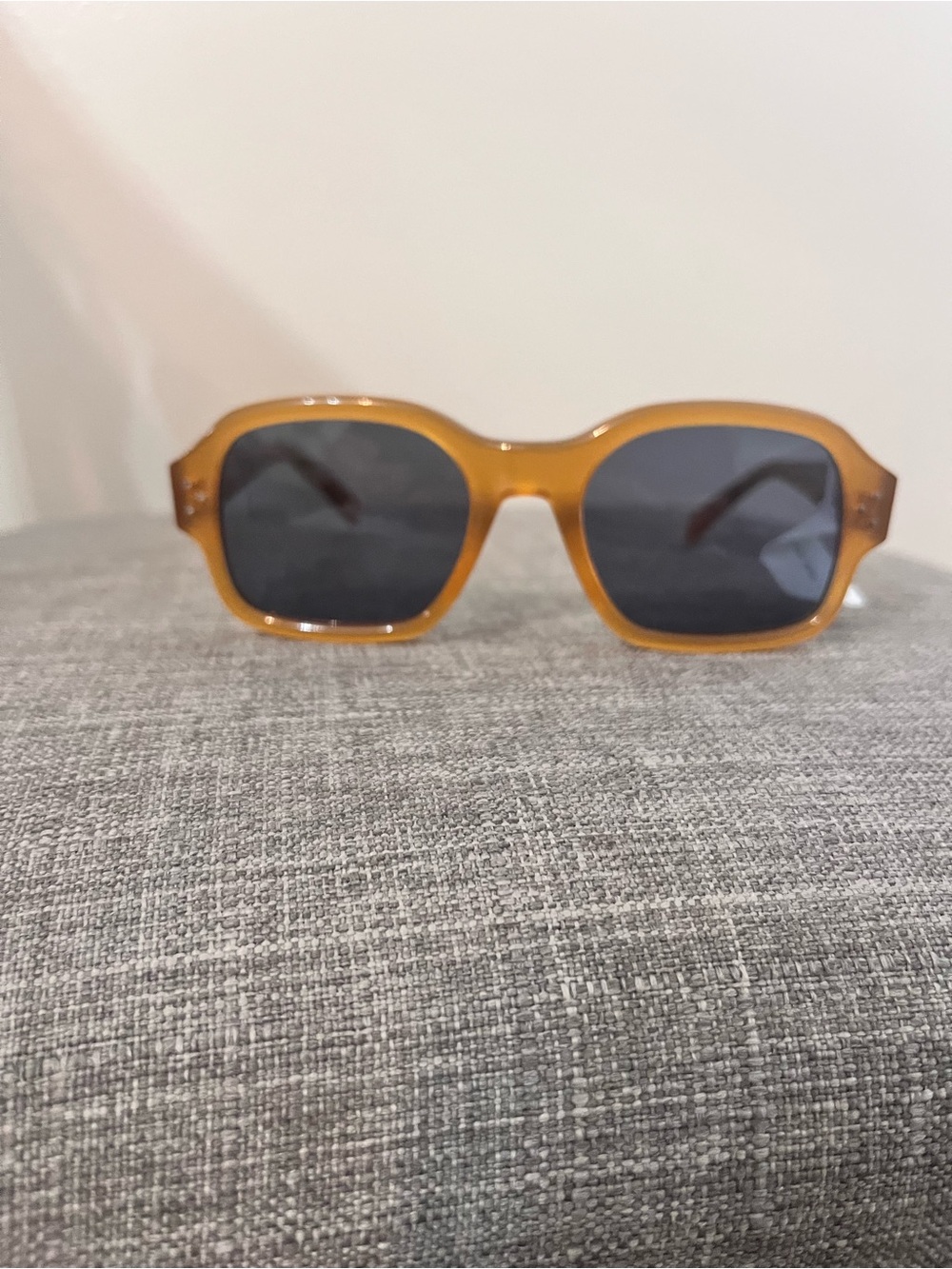 Celine Amber Brown Frame Black Lens Sunglasses